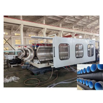 PLC Controlled Double Wall Corrugated Pipe Extrusion Line with Belling-on-line Expansion for 32-1600mm Diameter Pipes
