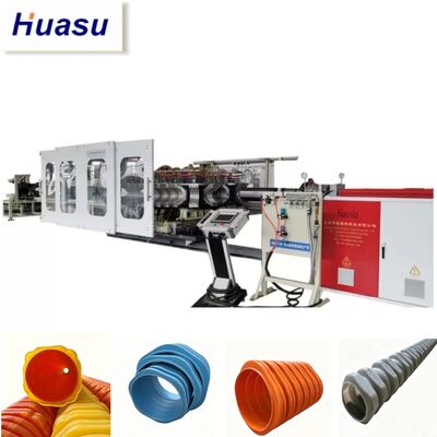 Large Square Plastic Corrugated Tube Production Line Highway Cable Protection Pipe Extrusion Processing Equipment